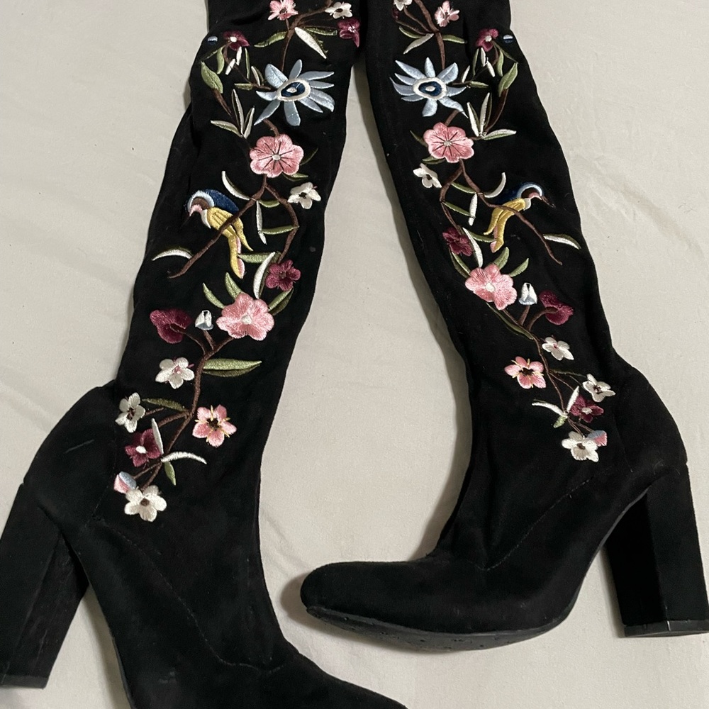 🌼🌸FLORAL HEEL BOOTS🌸🌺